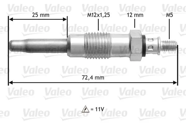 Kızdırma Bujisi 11V PARTNER - BERLINGO - P205-P206-P306-P405-P406-P605-P806-EXPERT - Jumpyxantıa - Xsara - ZX 1.8-1.9 XUD7-XUD9 BOXER - JUMPER - DUCATO 1.9 ASTRA G - Omega B - Frontera A 1.7 Vitara - Clio 1 - DOBLO - J9-MAST