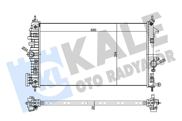 Su Radyatörü Brazing Opel Insignia A 2009-2017 Otomatik 1.6 CDTI - 2.0 CDTI B16DTH - DTJ - B20DTH