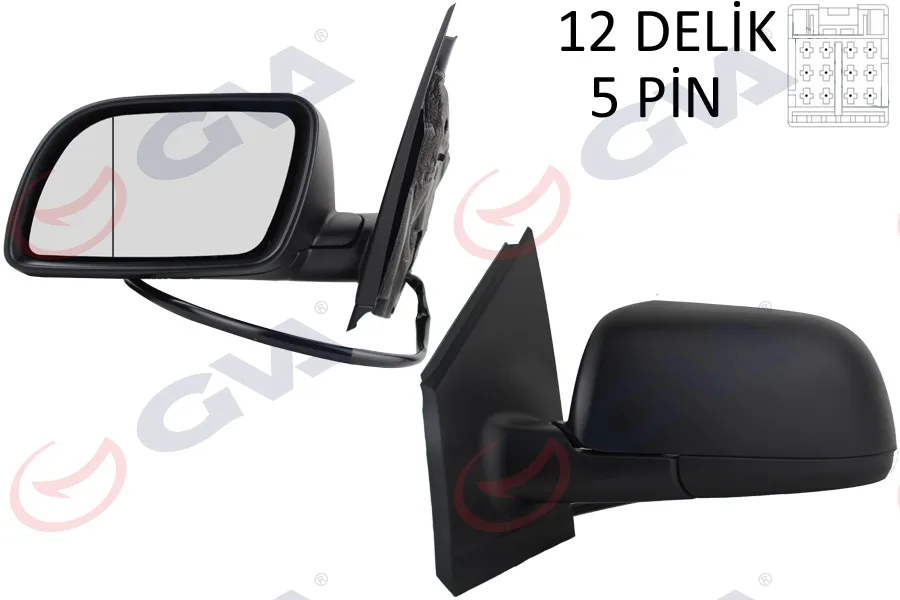 Diş Dikiz Aynası Sol Polo 2002 Elektrikli Isıtmalı Asferik 5 Fiş VM-194EHAL