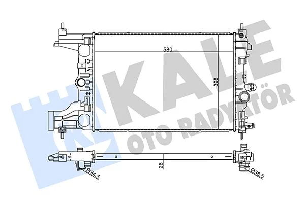 Motor Su Radyatörü Opel ASTRA J 2009-2015 1.3-1.7 A13DTE A17DTL A17DTJ