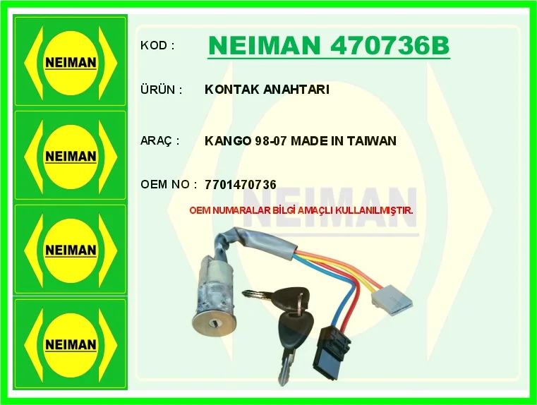 Kontak Kilidi - Anahtarlı Renault Kangoo 1998-2007