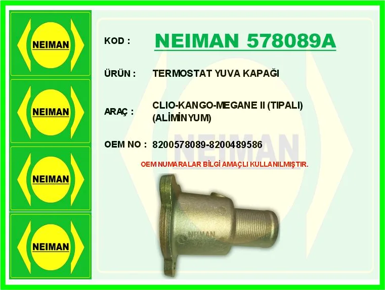 Termostat Yuva Kapağı Clio - Kango - Megane 2 Tıpalı Aliminyum (2 Adet)