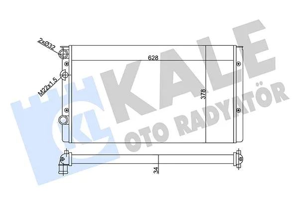 Radyatör Volkswagen Golf 3 - Lupo Radyatör Al / MKNK 628X378X34