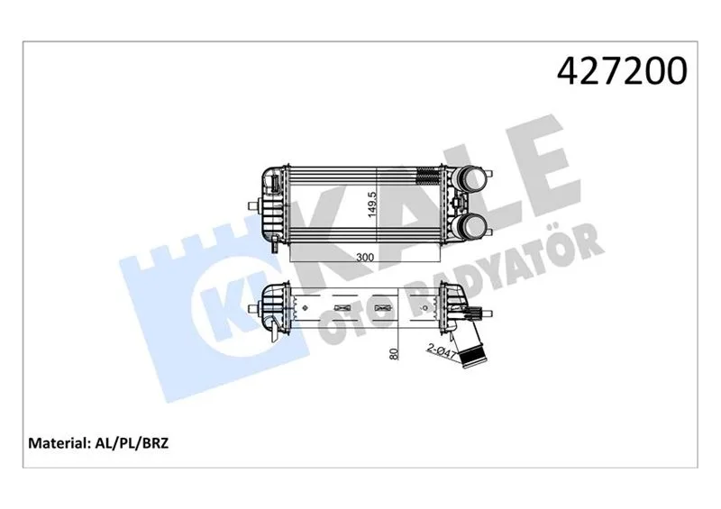 Turbo Radyatörü Ford Courier 2014 1.5 Tdci
