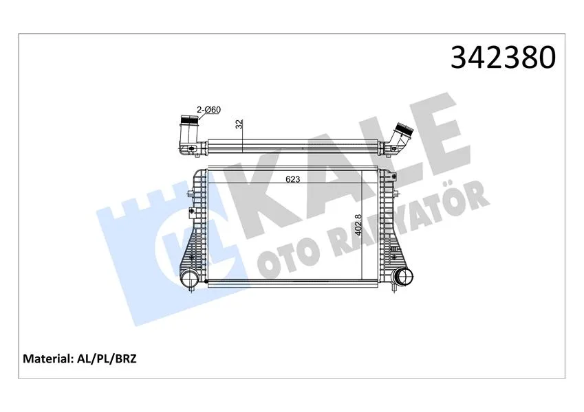 Turbo Radyatörü İntercooler VW CADDY 3 - Golf 6 Audi A3-TT - Leon Skoda Octavia Al - PL - BRZ
