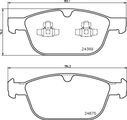 On Fren Balatası Volvo S60 2000 S70 1997-2000 S80 1998 V70 1997-2007 V70 2001-2007 XC70 2000 XC90 2002-2012 16 Jant