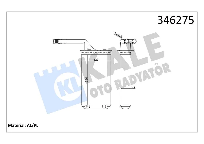 Kalorifer Radyatörü 106 1991-1996 Saxo 1996-2003 AX 1991-1996 234X138