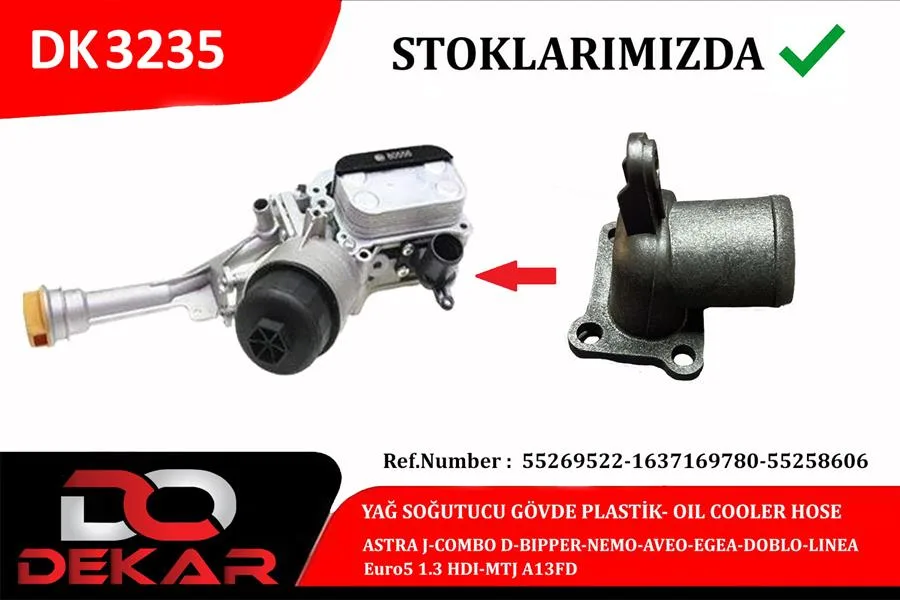 Yag Sogutucu Govde Plastik ASTRA J - COMBO D - Bipper - NEMO - AVEO - Egea - DOBLO - Linea EURO5 1.3 HDI - MTJ A13FD