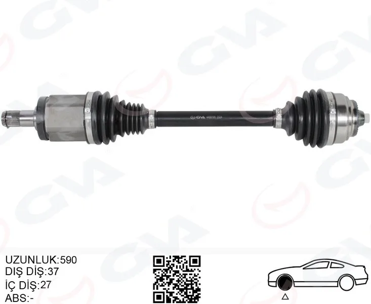 Komple Aks Ön Sol BMW X3 F25 X4 F26 590MM