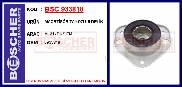 Amortisör Takozu 5 Delik M131- Doğan Kartal Şahin Eski Model.