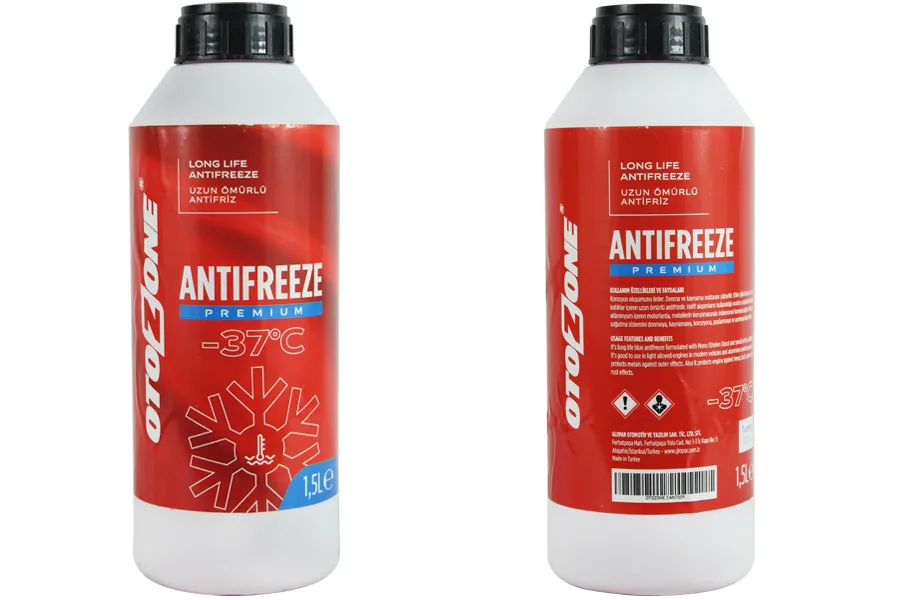Antifriz 1.5 LT -37 C Kırmızı Long Life Koli 12 Ad Organık (12 Adet)