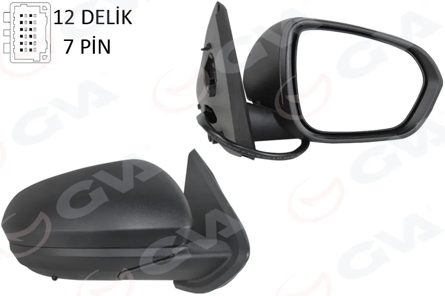 Diş Dikiz Aynası Sağ Elektrikli Isıtmalı Sensorlu Astarlı Dacia Duster 2018 12H7P VM-6805EHPSR