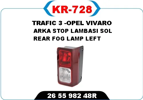 Arka Sis Lambasi Sol TRAFIC 3 - Opel VIVARO