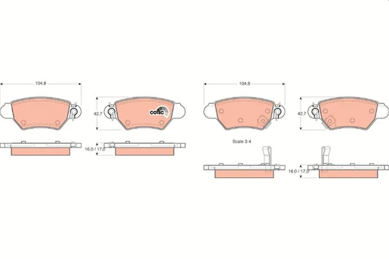Arka Fren Disk Balata ASTRA G 1998-2005 Zafira A 1998-2005 Corsa C - COMBO C 2003-2009