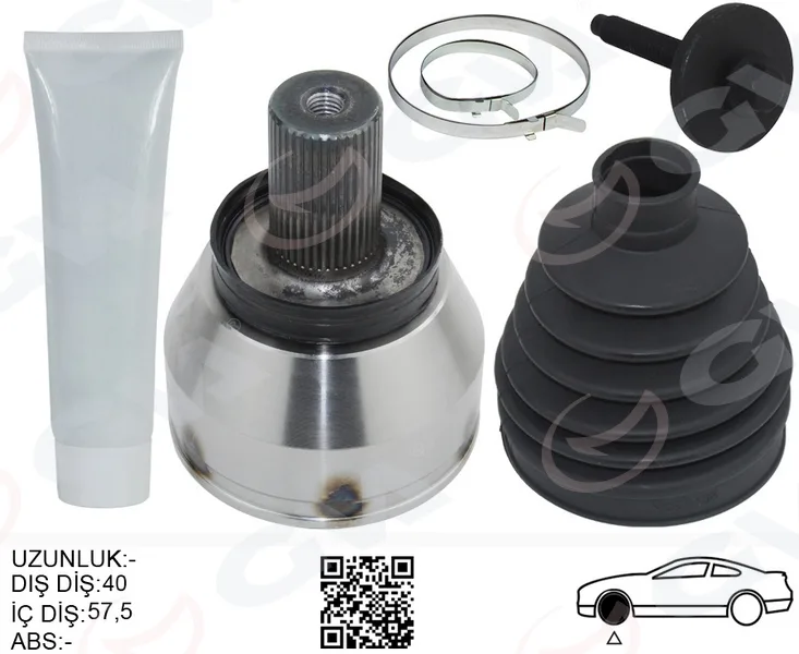 Aks Kafası Diş Ön Sağ - Sol S60 2 2010 V70 3 2007-2016 Galaxy 2.0 Tdci 2006-2015 Mondeo 4 2.0 Tdci 2007-2014
