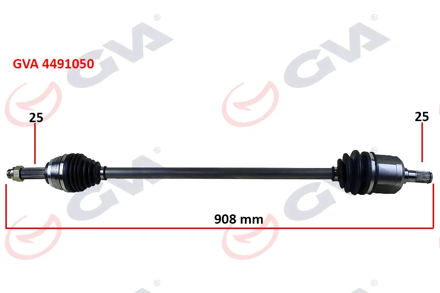 Komple Aks Sağ ACCENT Admire 1.3-1.5D 2003-2006 ABS Li 29DİŞ 908MM