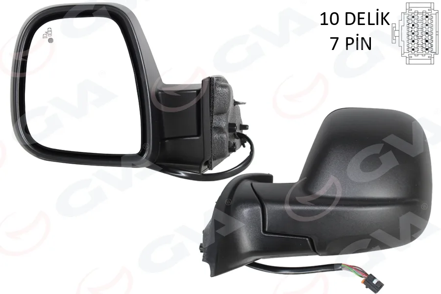 Dış Dikiz Aynası Sol Elektrikli Desenli Rezistanslı Otomatik Açma Kapama Kör Nokta Uyarılı Citroen - BERLINGO - Rifter - PARTNER - COMBO Life - COMBO Cargo 2019 Fiat Yeni DOBLO Combi 2023