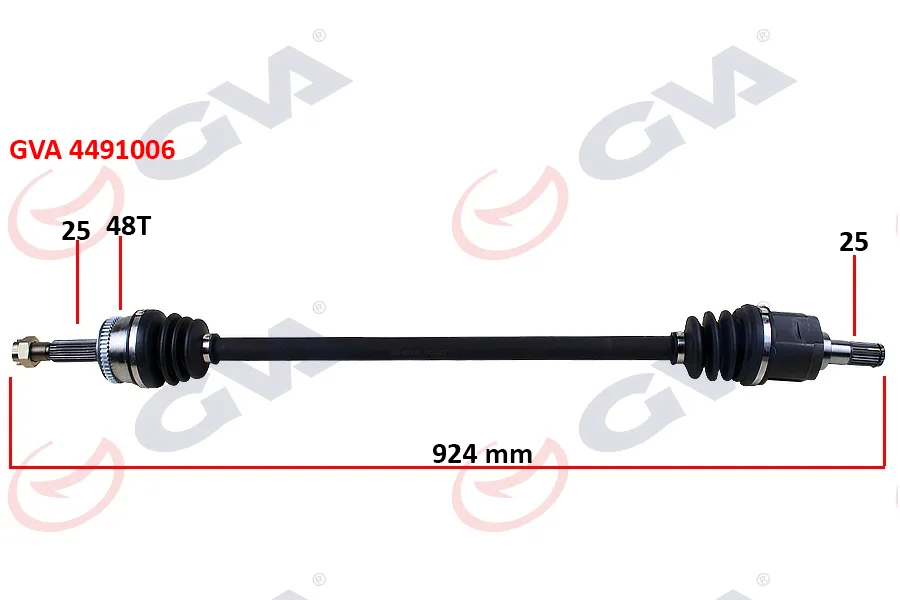 Komple Aks Sağ Hyundai ACCENT Era 1.4L 1.6L G4EE G4ED Benzinli 2006-2010 ABS Li 25X25 - ABS 48 Diş Komple Boy 924MM