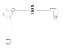 Buji Kablosu Nissan Primera 1.6L GA16 P11 1996-2001 SUNNY 1.6L GA16 N14 1990-1994