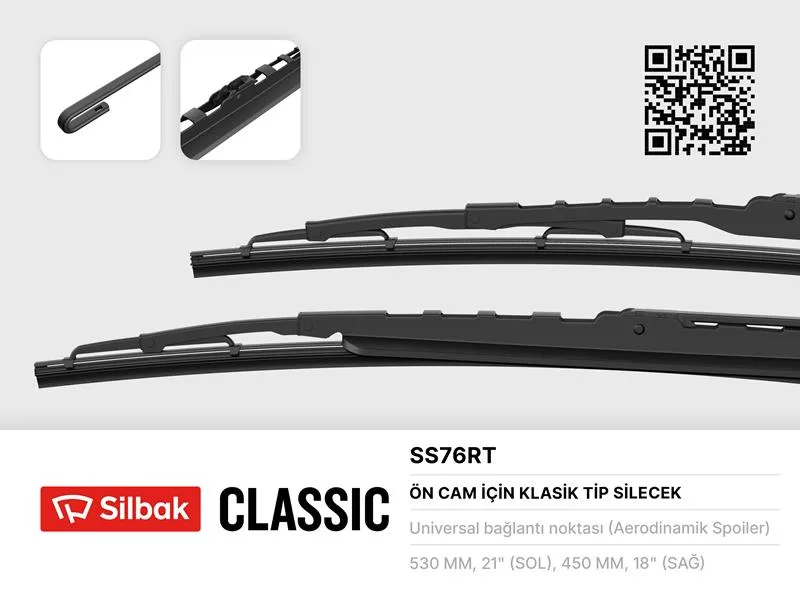 Silecek Süpürgesi 530/450MM Rüzgarlıklı Micra Polo 3 1995-2001