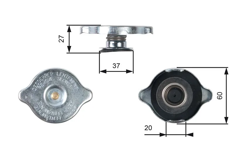 Radyator Yedek Su Depo Kapagı Mercedes W124 W201 W202 W210 W126 W140 W461 W463 W638