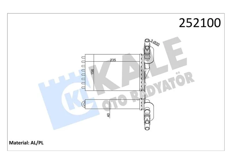 Kalorifer Radyatörü 2 Sıra Al PL Clio 2 - Kangoo 1998