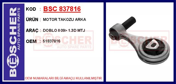 Motor Takozu Arka DOBLO 2 2009 1.3D MTJ