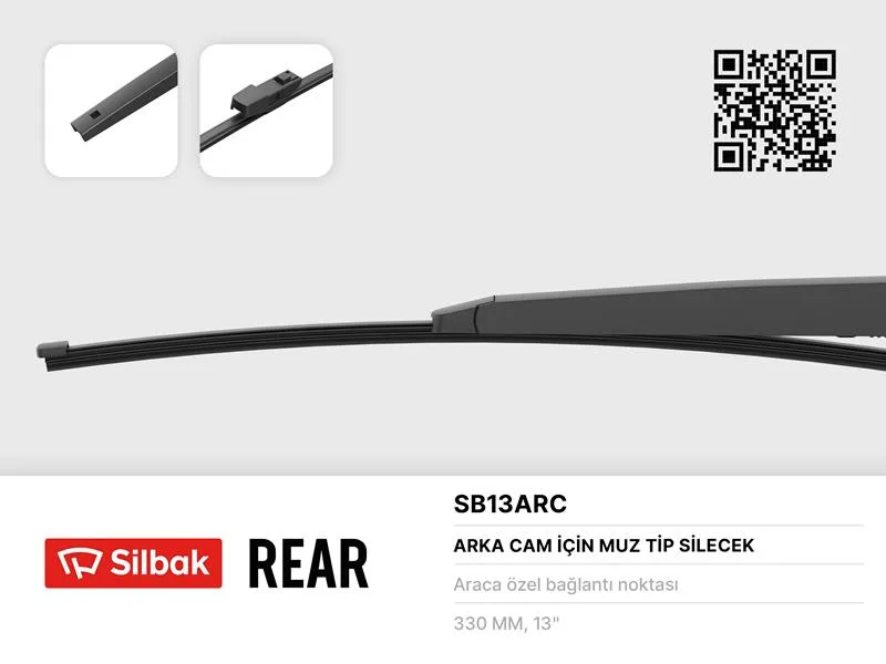 Silecek Süpürgesi Arka Muz Tipi 330MM Alhambra 2007-2010 Golf Plus 2007-2010 Sharan 2005-2010 Touran 2005-2010-