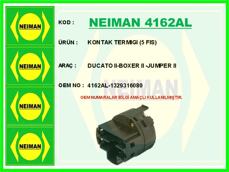 Kontak Termiği Şalteri 5 Fiş Peugeot BOXER 2 - Citroen JUMPER 2 - Fiat DUCATO 2001