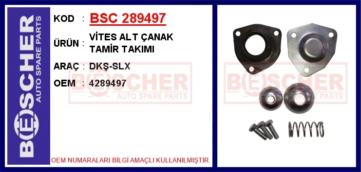 Vites Alt Çanak Tamir Takimi Doğan Kartal Şahin - SLX