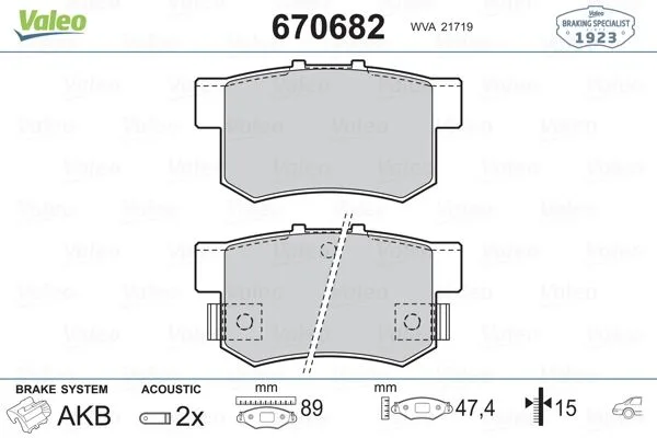Arka Fren Balata Honda Civic 1.6L D16 VTEC Vti 2001-2005 1.4L 1.6L 1996-2001 1.6L R16A2 VTEC Sedan 2006 / Accord 2.0L F20 1990-1998 Legend 3.2L 1991-1996 Suzuki SX4 1.6L M16A RW416 2005