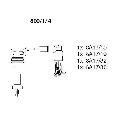 Buji Kablo Takimi Focus - Cmax - Fiesta - Mondeo - Bmax - Mazda - Volvo C30-S40-V50 1998 1.4-1.6 Zetec