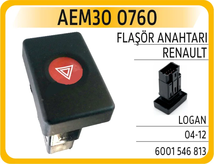 Flaşör Anahtari Renault Logan 2004-2012