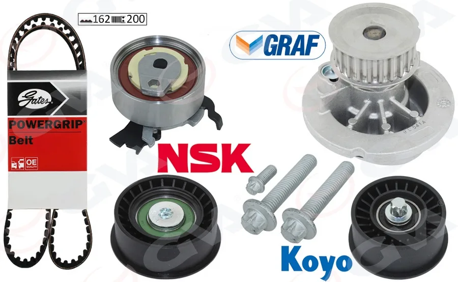 Devirdaimli Eksantrik Gergi Kiti ASTRA G - Corsa C - Vectra C - Meriva A - Zafira A 1.4-1.6-1.8 16V Z16-14XE