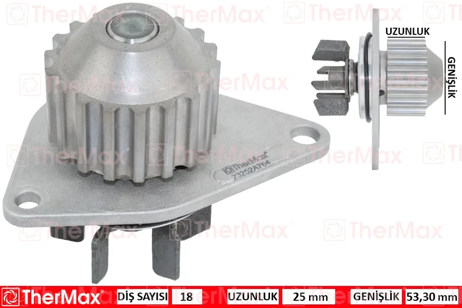 Devirdaim Su Pompasi P106-P206-P207-P307-Bipper - NEMO - PARTNER - BERLINGO - C2-C3-SAXO - Xsara 1.4 TU3JP - TU3A 1.4 8V MQP Fiat FIORINO 1.4 KFT. - KFV