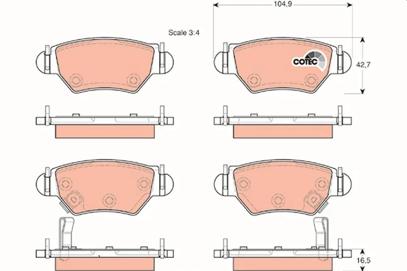 Arka Fren Disk Balata ASTRA G 1998-2005 Zafira A 1998-2005 Corsa C - COMBO C 2003-2009