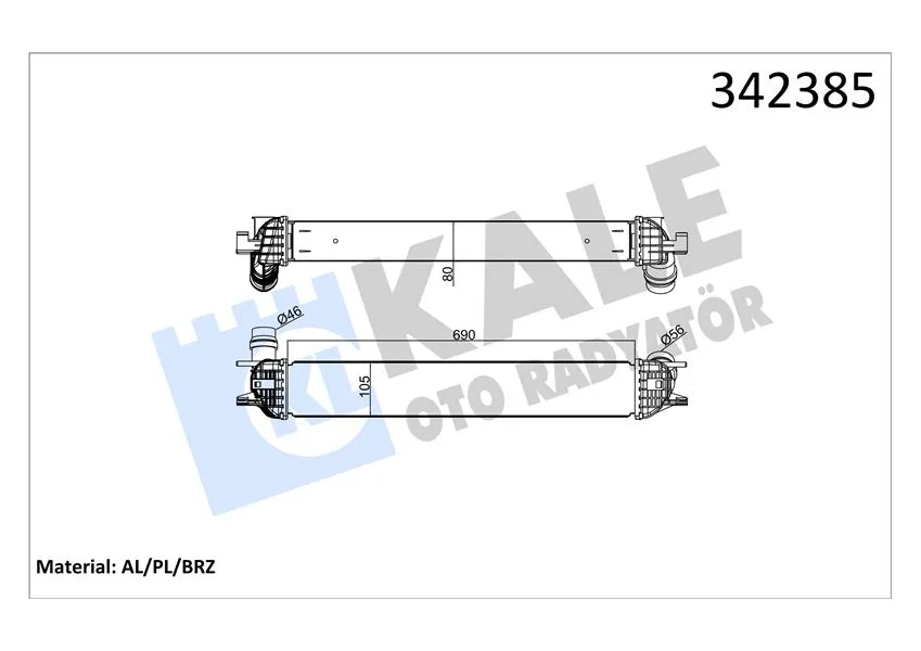 Turbo Radyatörü İntercooler Laguna Coupe - Laguna 3 - Latitude 1.5 DCI Al - PL - BRZ