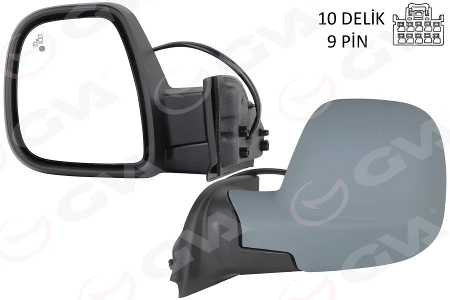Dış Dikiz Aynası Sol Elektrikli Astarlı Rezistanslı Otomatik Açma Kapama Kör Nokta Uyarılı Citroen - BERLINGO - Rifter - PARTNER - COMBO Life - COMBO Cargo 2019 Fiat Yeni DOBLO Combi 2023
