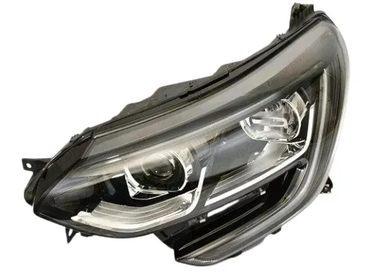 Far Komple Sol Megane 4 2016-2020 Touch Model Siyah Çerçeveli Motorlu LED Ballast Montajlı