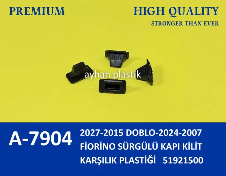Sürgülü Kapi Kilit Karşılık Plastiği Fiat FIORINO 2007 DOBLO 3 2009 (25 Adet)