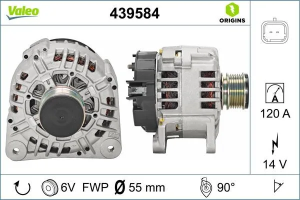 Alternatör 14V 125A Renault Clio 2 2001-2006 Kangoo 2001-2006 Clio Symbol 2001-2009 Symbol 2 2008 Duster 2010 Logan 2006 Sandero 2008 1.5DCİ