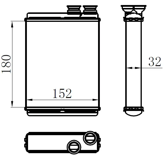 Kalorifer Radyatörü Peugeot P308 2013-2021 Citroen C3 2009-2016 C4 Cactus 2014 DS3 2009-2015