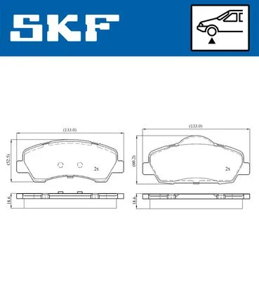 Ön Fren Balatası Peugeot P301 2012 P308 2013 Citroen C - Elysee 2012 C4 2014 266MM