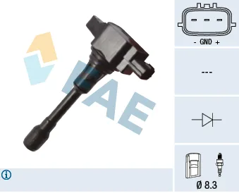 Ateşleme Bobini Nissan Qashqai 1.6L HR16DE J10 8 Enjektör 2010-2013 Juke 1.6L HR16DE F15 2010 / Mıcr A 1.2L HR12DE K13 2011 / Note 1.6L HR16DE E11 2011-2013 Renault Koleos 1 2008 Fluence 2009 Megane 2009 1
