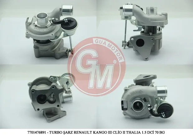 Turbo Şarj Renault Clio 2 3 Kangoo Fluence Megane 2 3 Symbol 2 TWİNGO1.5 DCİ 65-75-80 BG