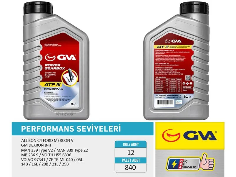 Otomatik Şanzıman Yağı Atf 3 1 LT Platınum Dexron 3 Kırmızı (12 Adet)