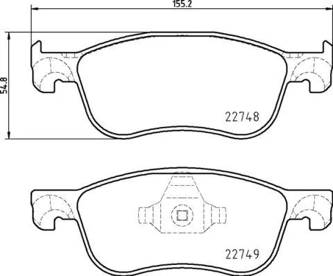Disk Fren Balatası Ön Ford Fiesta 1.0/1.1/1.5D 2001-2017 Ford Fiesta ST 1.5 2004-2018 Courier 5-769 2018