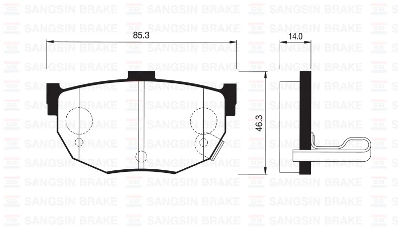 Fren Balatası Arka Hyundai Elantra 1.6L G4ED 2001-2006 Coupe 1.6L 1996-2002 KIA CERATO 1.6L G4ED 2004 1.5L D4FA CRDİ 2004-2006 1.6L D4FB 2007-2010 2.0L D4EA Dizel 2004-2006