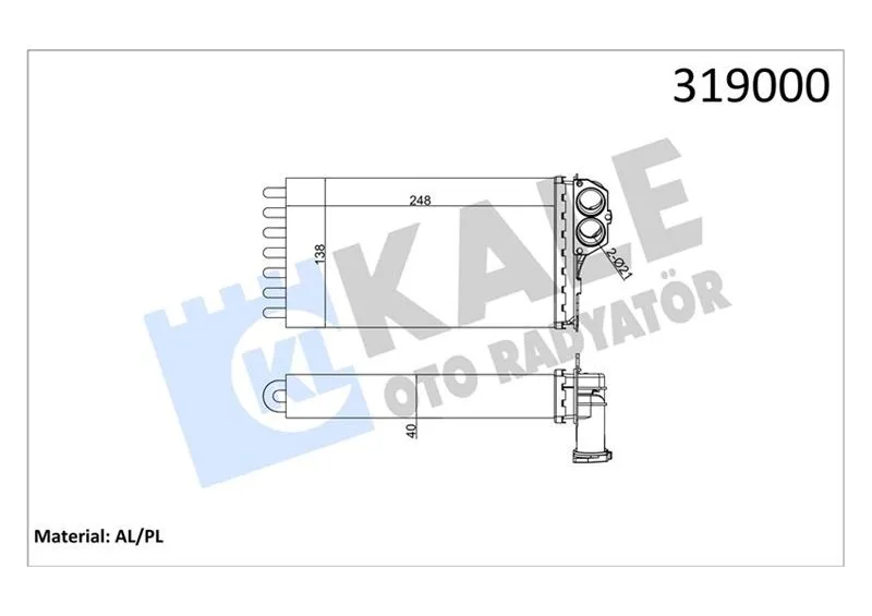 Kalorifer Radyatörü 206 1998 Xsara 1999 247X134