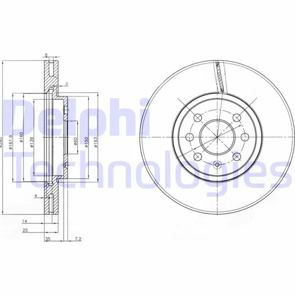 Ön Fren Aynası ASTRA H 1.4-1.6 2004 Meriva 1.6 2003 COMBO 1.3 CDTİ 4.05> 280X25X4DLXHAVALI 569067-95526653-95526654-93197712